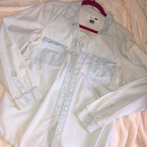 Light wash button up shirt